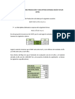 Calculo Ritmo Optimo Produccion y Vida Optima Estimada Segun Taylor