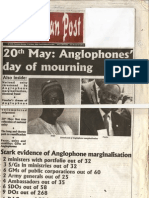  Anglophone Marginalisation and the Irony of 20th May Celebrations in Cameroon