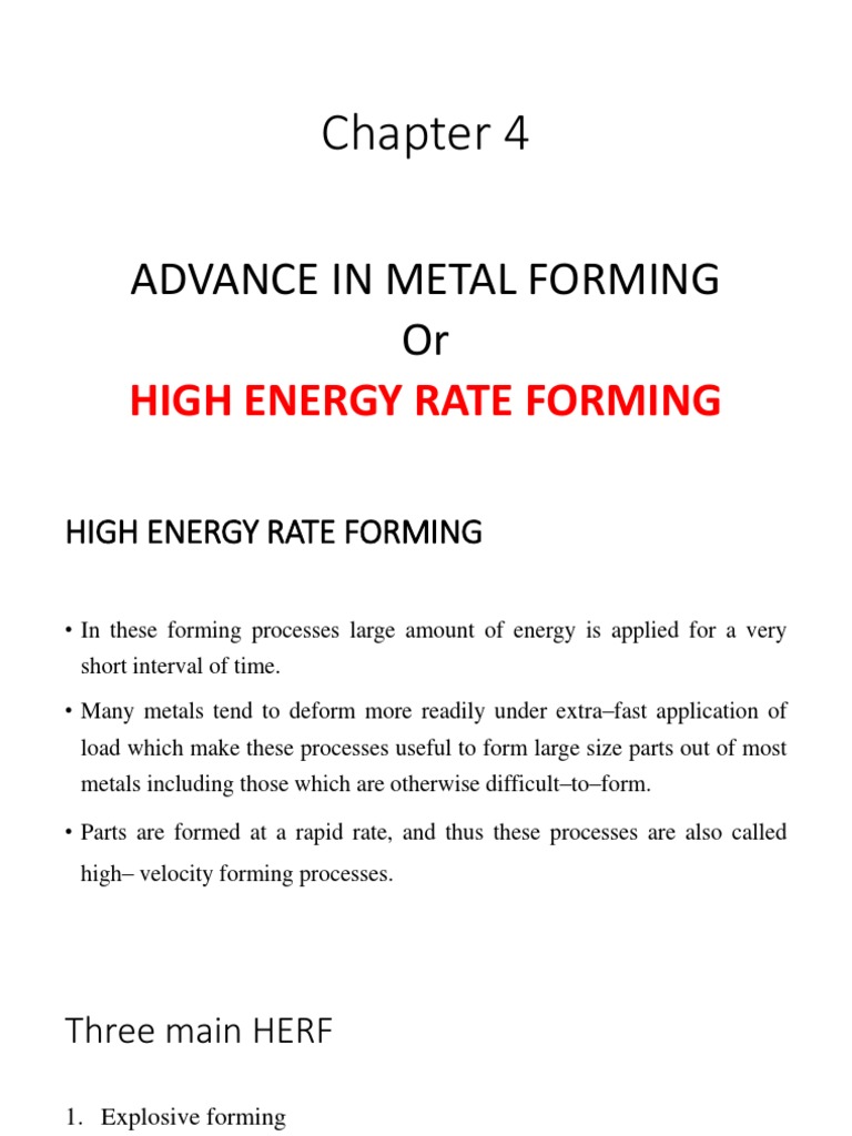 ADVANCED MATERIALS PROCESSING TECHNIQUES Unit-4 | PDF | Inductor | Forging