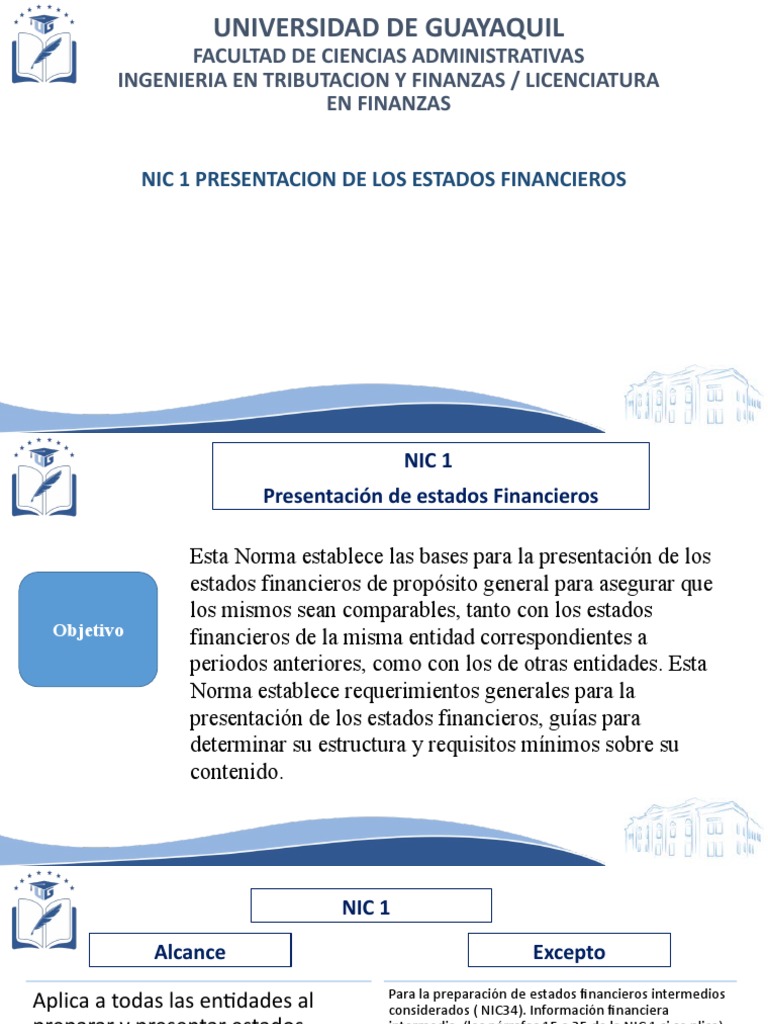 Presentación de Estados Financieros NIC 1 | PDF | normas ...