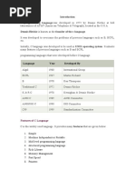 Introduction To C and Identifiers