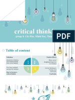 critical thinking: group 8: Gia Bảo, Minh Đạt, Thùy Trang