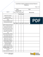 Ejemplo- Registro Control Diario de Limpieza y Desinfección y Buenas Prácticas de Manufactura