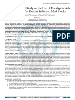 An Experimental Study On The Use of Eucalyptus Ash and Granite Cut Dust in Stabilised Mud Blocks