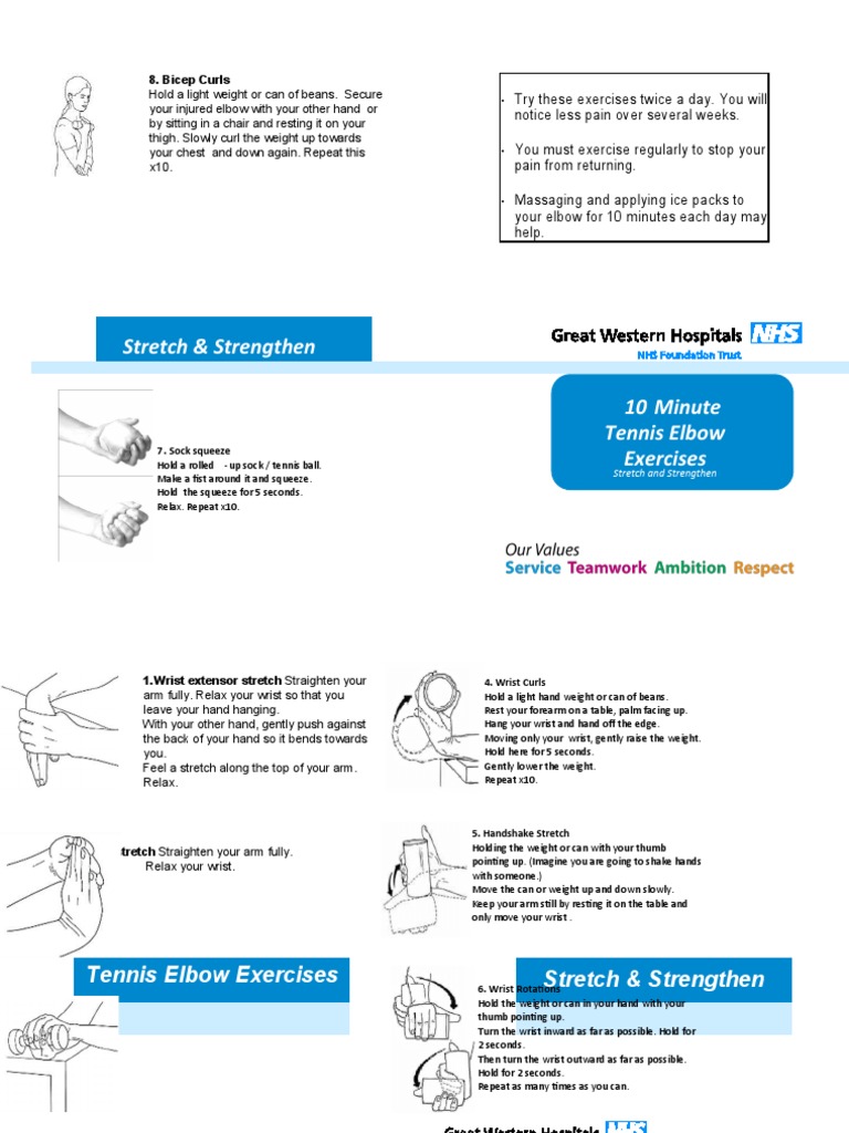 Tennis Elbow Exercises PDF Elbow Anatomical Terms Of Motion