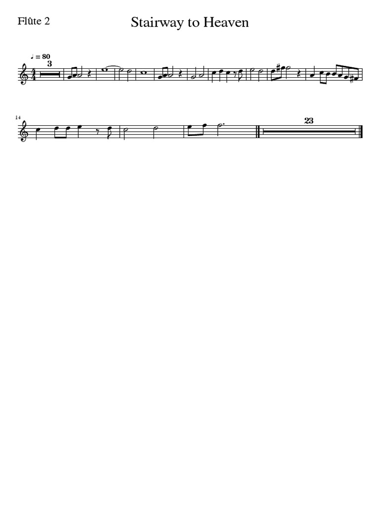 Stairway To Heaven Harp FlutesFlûte 2 PDF