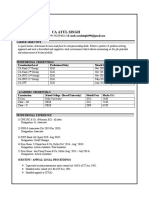 CA Atul Singh's Resume