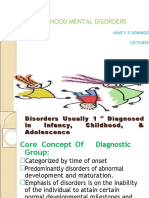 Child Hood Mental Disorders: - Nancy.P.Domingo Lecturer