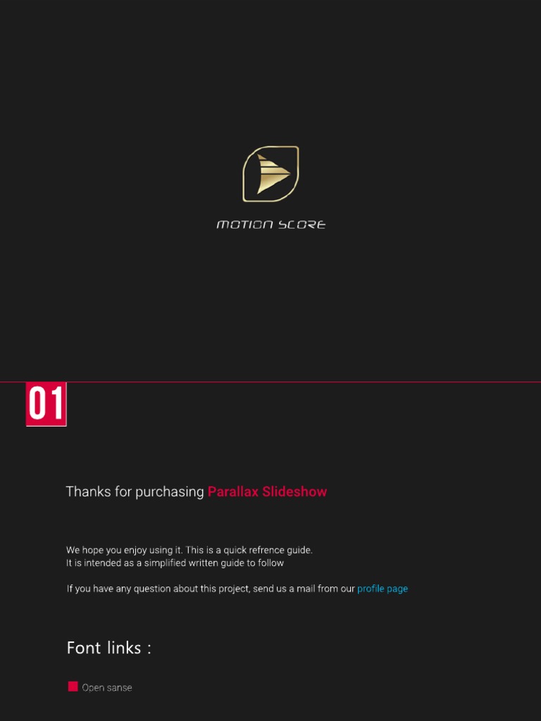 Parallax Slideshow Quick Reference Guide | PDF