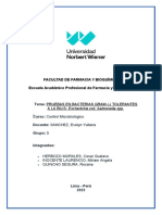 Pruebas en Bacterias Gram Negativas