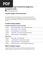 Compiler Design Tutorial For Beginners - Complete Guide