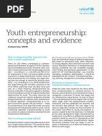 Youth Entrepreneurship Concepts and Evidence Issue Brief 2019