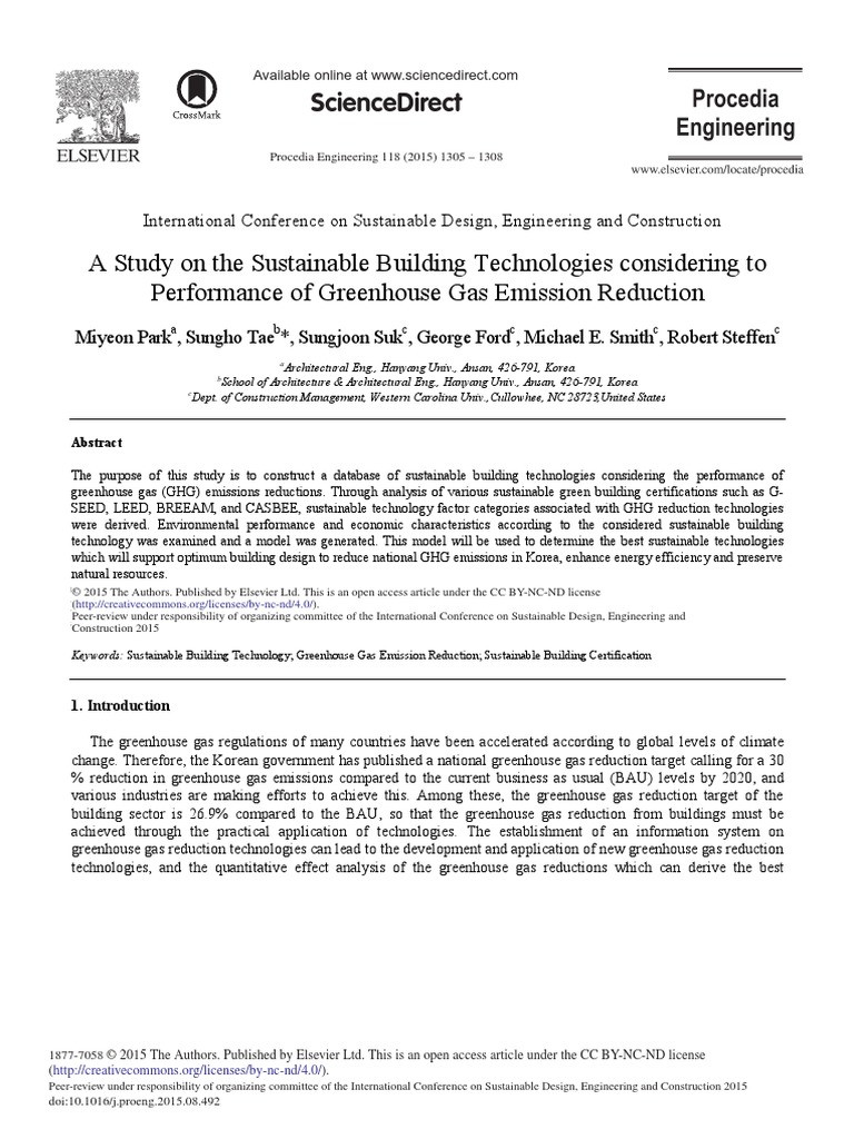 A Study On The Sustainable Building Technologies | PDF | Green Building ...