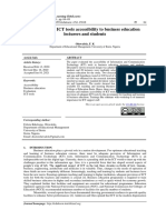 Evaluation of ICT Tools Accessibility To Business Education Lecturers and Students