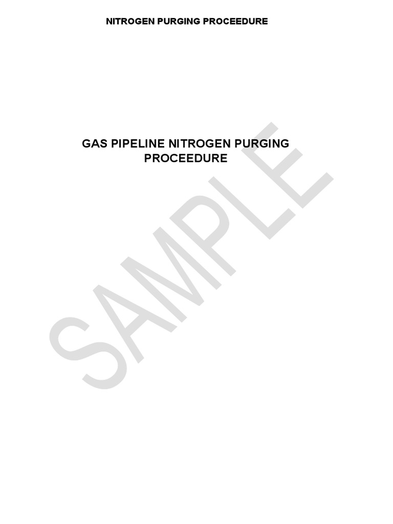 Method Statement For NITROGEN PURGING (SAMPLE) PDF Personal