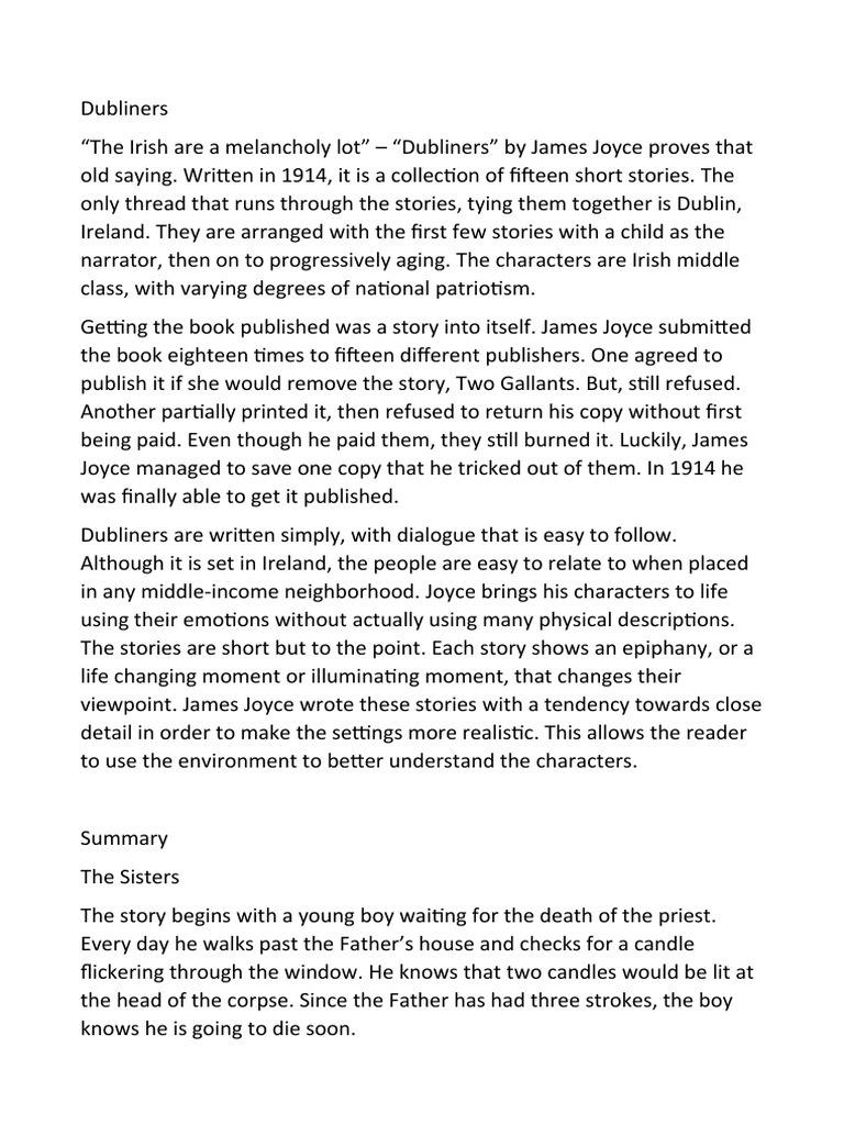 Dubliners | PDF | Dubliners