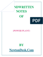 Handwritten Notes OF: (Power Plant)