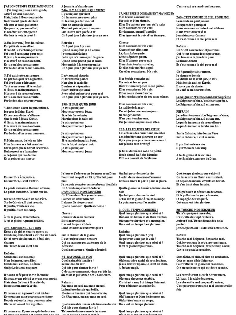 J'Ai Longtemps Erre Sans Guide 246-Il Y A Un Jour Qui Vient 245 - C'Est ...