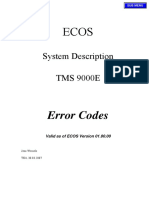 ECOS Error Codes TMS 9000E