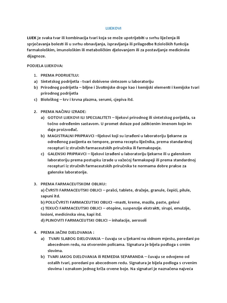 LIJEKOVI | PDF