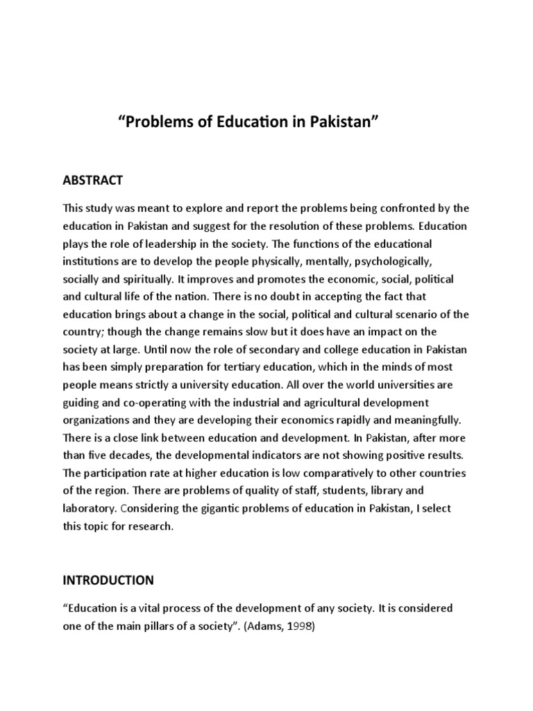 Education Challenges and Solutions in Pakistan | PDF | Teachers | Literacy