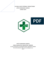 Laporan Hasil Audit Internal Pendaftaran Uptd Puskesmas Mundu TAHUN 2019