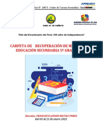 Carpeta de Recuperación Matematica Quinto A-B-C 2021 para Enviar A Los Estudiantes 03-01-2022