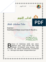 Adab Sebelum Tidur - Bidayatul Hidayah PDF