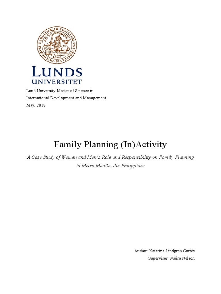 A Gendered Division of Roles A Case Study of Women and Men’s