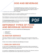 What Is Food and Beverage Service