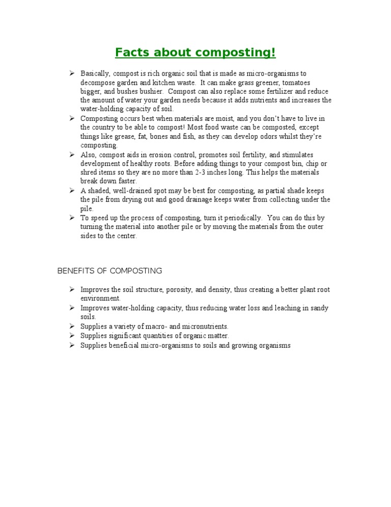 Essential Composting Benefits and Tips | PDF