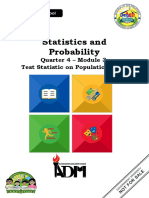 Statistics and Probability: Quarter 4 - Module 3: Test Statistic On Population Mean