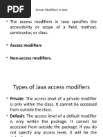 Access Modifiers in Java