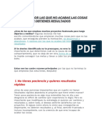 4 Razones Por Las Que No Acabas Las Cosas Ni Obtienes Resultados