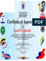 Certificate of Appreciation: Daisy A. Grafil