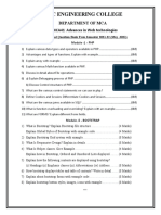 20MCA41 - Advances in Web Technologies MODEL QUESTIONS UNIT 1 and 5