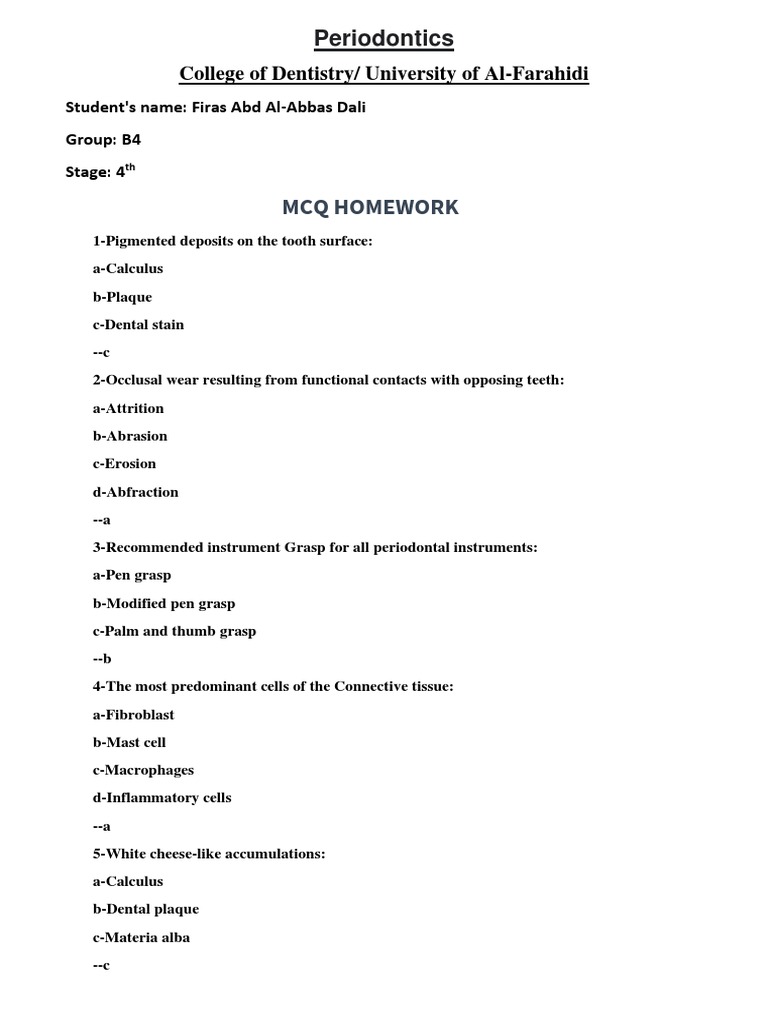 Perio MCQ | PDF | Periodontology | Bone