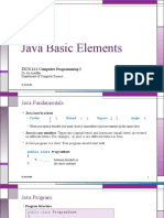 Chapter 2 - JAVA Basic Elements