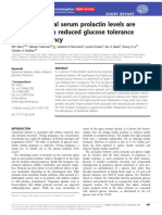 Higher Maternal Serum Prolactin Levels Are Associated With Reduced Glucose Tolerance During Pregnancy