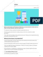 Factors of Production: Land, Labor, Capital and Entrepreneurship