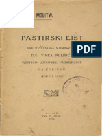 Pouka o Molitvi, Pastirski List Za Korizmu 1919 - Vinko Pulišić