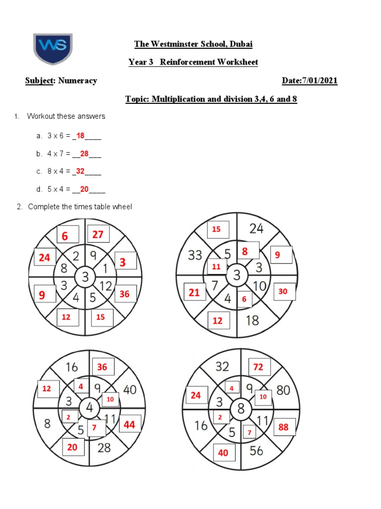 Math Operation Worksheet | PDF
