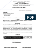 Solicitud de tala de árbol por daños a vivienda