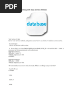 Database Programming With SQL Section 18 Quiz