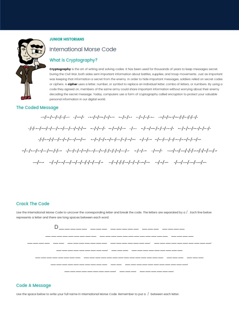 International Morse Code What Is Cryptography Download Free Pdf