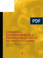 LITERATURA, DECOLONIALIDADE E PATRIMÔNIO CULTURAL NA AMÉRICA LATINA