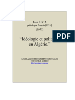 Ideologie Et Politique en Algerie