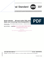 ISO 337 Road Vehicles Fifth Wheel Coupling Pin Dimensions