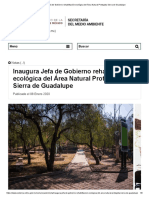 A5. Inaugura Jefa de Gobierno Rehabilitación Ecológica Del Área Natural Protegida Sierra de Guadalupe