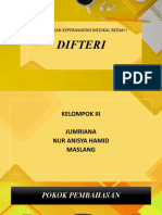 Mata Kuliah Keperawatan Medikal Bedah I Tentang Diftri